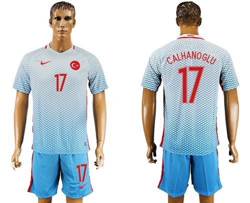 Turkey #17 Calhanoglu Away Soccer Country Jersey - Click Image to Close